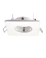 Saxby 80244 Speculo GU10 Square Fire Rated Downlight IP65 36mm Matt White