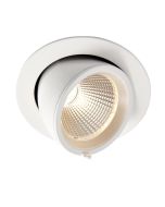 Saxby 99554 Axial 30W Tilt LED Wallwasher Downlight 3000K IP20 140mm White