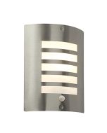 Saxby ST031FPIR Bianco Wall Light E27 GLS c/w PIR IP44 60W 240V Aluminium