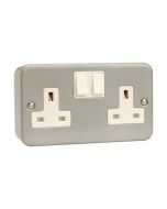 Click Essentials CL036 13A 2 Gang DP Switched Socket Outlet
