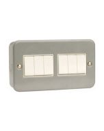 Click Essentials CL105 10AX 6 Gang 2 Way Plate Switch