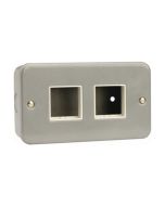 Click Essentials CL404 2 Gang MiniGrid Unfurnished Plate - 2 x 2 Apertures