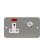 Click Essentials CL675B 13A 1 Gang DP Key Lockable Switched Socket With Neon (Double Plate)