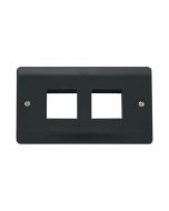 Click Mode CMA404AG 2 Gang MiniGrid Unfurnished Plate - 2x2 Aperture
