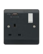 Click Mode CMA771UAG 13A 1 Gang Switched Socket USB