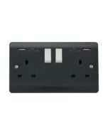 Click Mode CMA780AG 13A 2 Gang Switched Socket Twin USBs