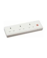 Click ES008 13A 3 Gang Trailing Socket Outlet With Neon
