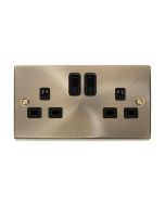 Click Deco VPAB30536BK 13A 2 Gang Zigbee Smart Switched Socket Outlet Antique Brass