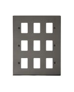 Click Deco VPBN20509 9 Gang GridPro Frontplate Black Nickel