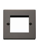 Click Deco VPBN311 1 Gang New Media Unfurnished Plate - 2 Apertures Black Nickel