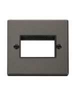 Click Deco VPBN403BK 1 Gang MiniGrid Unfurnished Plate - 3 Apertures Black Nickel