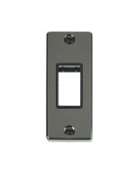 Click Deco VPBN471BK 1 Gang MiniGrid Unfurnished Architrave Plate - 1 Aperture Black Nickel