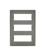 Click Deco VPBN518 3 Tier MiniGrid Unfurnished Plate - 18 Apertures Black Nickel