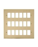 Click Deco VPBR20518 18 Gang GridPro Frontplate Brass