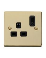 Click Deco VPBR30535BK 13A 1 Gang Zigbee Smart Switched Socket Outlet Brass