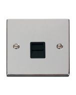 Click Deco VPCH125BK Single Telephone Outlet (Secondary) Chrome