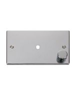 Click Deco VPCH185 1 Gang Unfurnished Dimmer Plate & Knob (1000W Max) - 1 Aperture Chrome