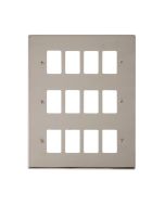 Click Deco VPPN20512 12 Gang GridPro Frontplate Pearl Nickel