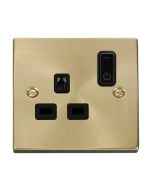 Click Deco VPSB30535BK 13A 1 Gang Zigbee Smart Switched Socket Outlet Satin Brass
