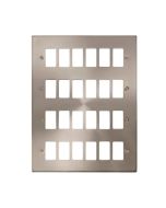 Click Deco VPSC20524 24 Gang GridPro Frontplate Satin Chrome