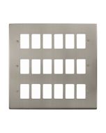 Click Deco VPSS20518 18 Gang GridPro Frontplate Stainless Steel
