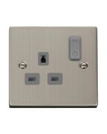 Click Deco VPSS30535GY 13A 1 Gang Zigbee Smart Switched Socket Outlet Stainless Steel