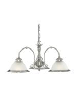 Searchlight 1043-3 American Diner Satin Silver 3 Light Ceiling Fitting In