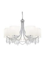 Searchlight 1058-8CC Nina Ceiling Pendant Light with White Shades