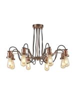 Searchlight 1068-8CU Olivia Eight Light Ceiling Pendant In Copper