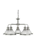 Searchlight 1595-5SS Bistro 5 Light Ceiling Pendant Silver