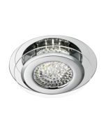 Searchlight 1692CC Vesta Crystal And Polished Chrome Ring LED Flush Ceiling Light Dia: 280mm
