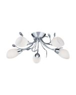 Searchlight 1765-5CC Gardenia Chrome Flush 5 Light Ceiling