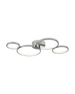 Searchlight 2004-4CC Solexa Four Light Semi Flush Ceiling In Chrome