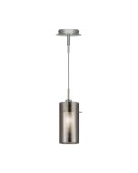 Searchlight 2301SM Duo 2 Single Ceiling Pendnat with Cylinder Shade
