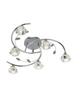 Searchlight 2636-6CC SIERRA 6 Light Semi Flush Ceiling In Chrome