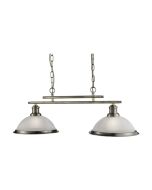 Searchlight 2682-2AB Bistro 2 Light Ceiling Bar Pendant Antique Brass