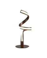 Searchlight 2812RU Ribbon Table Lamp In Rustic Brown With Acrylic