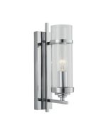 Searchlight 3091-1CC Milo 1 Light Modern Chrome And Glass Wall Lamp