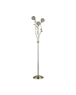 Searchlight 3573AB Bellis II Antique Brass/Glass 3 Light Flower Floor Lamp