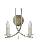 Searchlight 4162-2AB Ascona 2 Light Wall in Antique Brass
