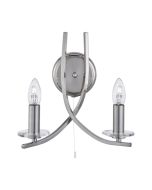 Searchlight 4162-2SS Ascona 2 Light Wall in Satin Silver