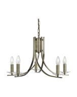 Searchlight 4165-5AB Ascona 5 Light Multi Arm Ceiling Antique Brass