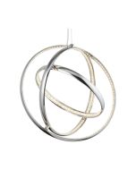 Searchlight 5013-3CC Rings Three Light Ceiling Pendant In Chrome With Crystal Glass