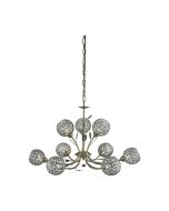 Searchlight 5579-9AB Bellis II G9 Round Shades Ceiling Light 9x33W 39x68cm Antique Brass