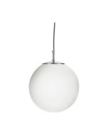 Searchlight 6077 Atom Adjustable E27 White Ceiling Fitting Globe Glass 100W 35x30cm Satin Silver