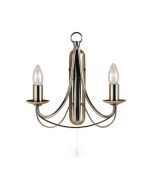 Searchlight 6342-2AB Maypole Classical E14 Wall Light 2x60W Antique Brass