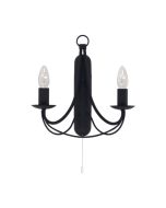 Searchlight 6342-2BK Maypole Classical E14 Wall Light 2x60W Matt Black