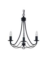Searchlight 6343-3BK Maypole Classical E14 Ceiling Fitting 3x60W 50x46cm Matt Black