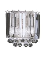 Searchlight 6711-2CC Sigma E14 Clear Acrylic Wall Light Prisms & Balls 2x60W Chrome