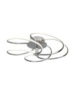 Searchlight 7055-5CC Bardot 5 Light LED Clg Pendant Fitting Swirl Design 43W 2580lm 15x56cm Chrome